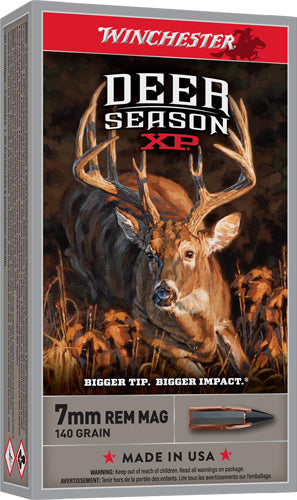 Winchester Deer XP 7mm Remington Magnum 140 Grain Polymer Tipped Hunting Ammunition - Part X7DS