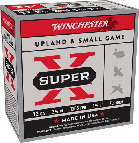 Winchester Ammunition Super-X 12 Gauge 2.75-Inch Shotshells - Dependable 1255 FPS, #7.5 Shot