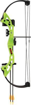 Bear Archery Youth Compound Bow AYS300GR – 26-Inch Axle-to-Axle, 13.5-19 Inch Draw Length, 15-25 lb Peak Weight, Green