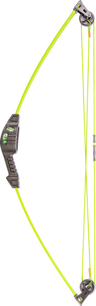 Bear Archery Youth Compound Bow AYS8500GR in Green with Integrated Whisker, Quiver & Finger Rollers