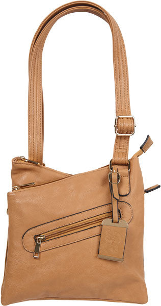 Bulldog Concealed Carry Purse in Tan with Universal Holster and Multiple Compartments