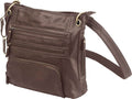 Bulldog Concealed Carry Purse with Universal Fit Holster - Large Cross Body Bag in Chocolate Brown