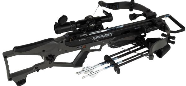 Excalibur Crossbows Rev X TD Compound Crossbow with Overwatch 2-5X Scope and Crank Charger
