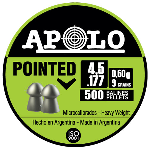 Apolo Pellets Hatsan Apolo 177 Pointed 9 Grain 500 Pack