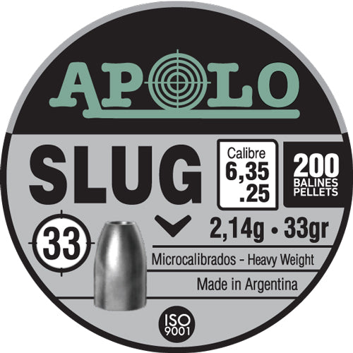 Apolo Pellets Hatsan Apolo 25 Slug 33 Grain 200 Pack