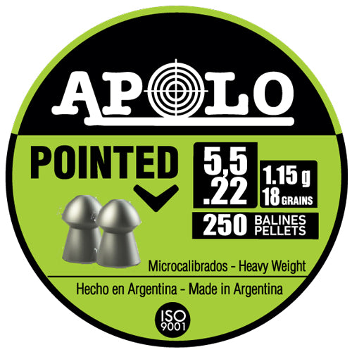 Apolo Pellets Hatsan Apolo 22 Pointed 18 Grain 250 Pack
