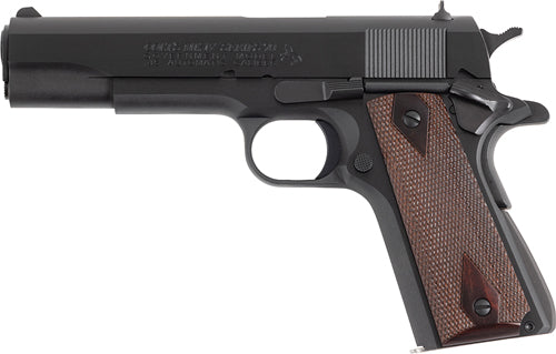 Colt Government 1911 .45 ACP 5-inch Semi-Auto Pistol with Blue Finish and Wood Grips