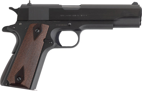 Colt Government 1911 .45 ACP 5-inch Semi-Auto Pistol with Blue Finish and Wood Grips