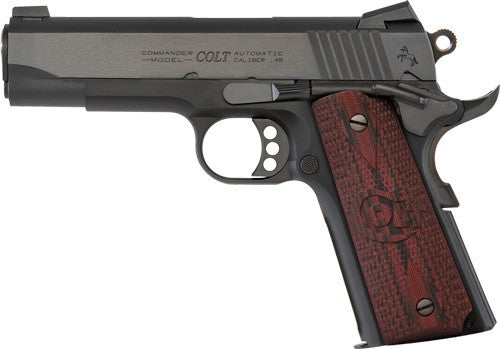 Colt Lightweight Commander 9mm Semi-Auto Pistol with Blued Finish and Novak Carry Sights