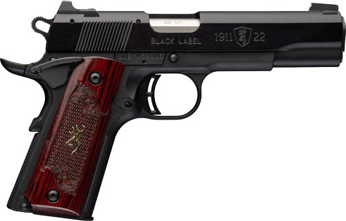 Browning 1911-22 Black Label Semi-Auto Pistol with Fixed Sights and 4.25-Inch Barrel