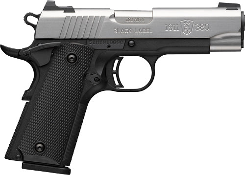 Browning 1911-380 Stainless Semi-Auto Pistol with Steel 3 Dot Combat Sights