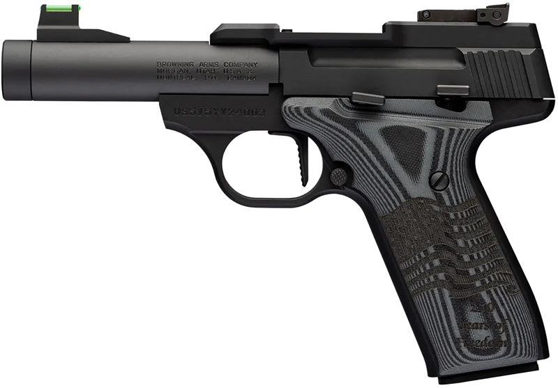 Browning Buckmark Black Label .22 Long Rifle Semi-Auto Pistol with Adjustable Sights and G10 Grip