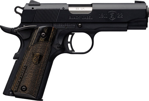 Browning 1911-22 Black Label Semi-Automatic Pistol with 3.62-Inch Barrel and 10-Round Magazine