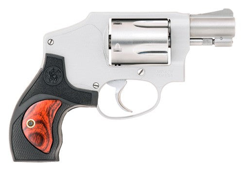 Smith & Wesson 642 Performance Center .38 Special Revolver with Stainless Steel Barrel and Custom Synthetic Wood-Inset Grips