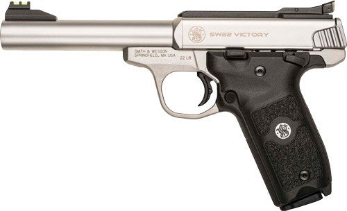 Smith & Wesson Sw22 Victory Adjustable .22 LR Semi-Auto Pistol with 5.5-Inch Barrel and 10-Round Capacity and Stainless Finish