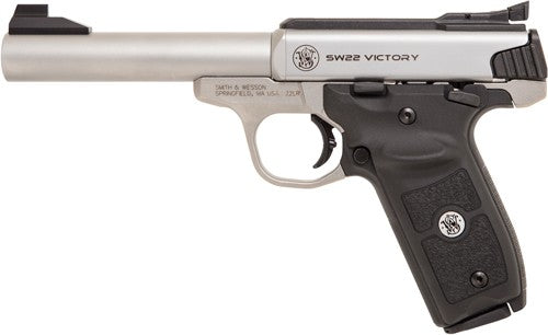 Smith & Wesson Sw22 Victory Target .22 LR Semi-Auto Pistol with 5.5-Inch Barrel and 10-Round Capacity and Stainless Finish