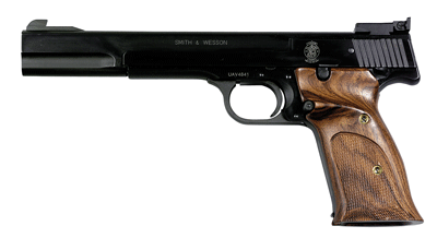 Smith & Wesson 41 .22 LR As Semi-Auto Pistol with 7-Inch Barrel and 10-Round Capacity and Blued Finish