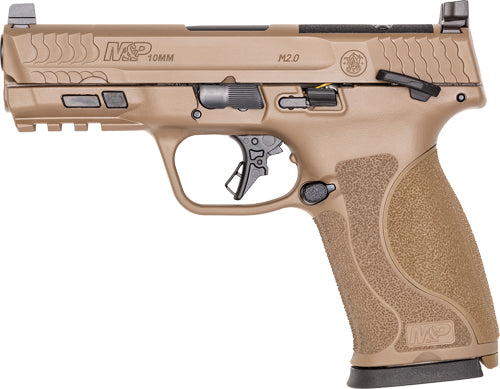 Smith & Wesson M&P 10mm M2.0 FS Semi-Auto Pistol with 4-Inch Barrel and 15-Round Capacity and Flat Dark Earth Finish