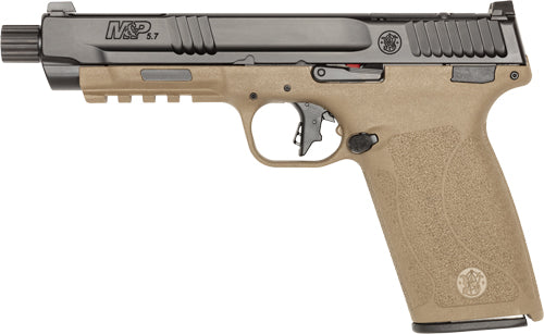 Smith & Wesson M&P 5.7 No Thumb Safety 5.7x28mm Semi-Auto Pistol with 5-Inch Barrel and 22-Round Capacity and Flat Dark Earth Finish