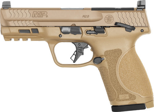 Smith & Wesson M&P9 M2.0 Compact 9mm Semi-Auto Pistol with 4-Inch Barrel and 10-Round Capacity and Optics-Ready Configuration