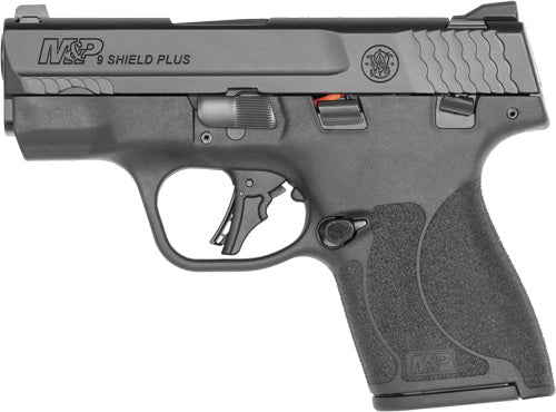 Smith & Wesson M&P9 Shield Plus 9mm Thumb Semi-Auto Pistol with 3.1-Inch Barrel and 10-Round Capacity and Black Finish