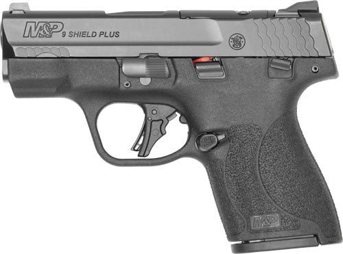 Smith & Wesson M&P9 Shield Plus 9mm Ts Semi-Auto Pistol with 3.1-Inch Barrel and 10-Round Capacity and Black Finish