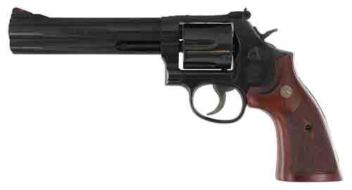 Smith & Wesson S&W 586 Classic .357 Magnum Revolver with 6-Inch Barrel and Wood Grips