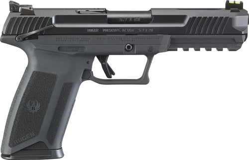 Ruger 57 5.7x28mm Adjustable. Sights Semi-Auto Pistol with 4.94-Inch Barrel and 20-Round Capacity and Black Finish
