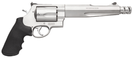 Smith & Wesson S&W 500 Performance Center Revolver with 7.5-Inch Barrel, Adjustable Sights, and Stainless Steel Finish
