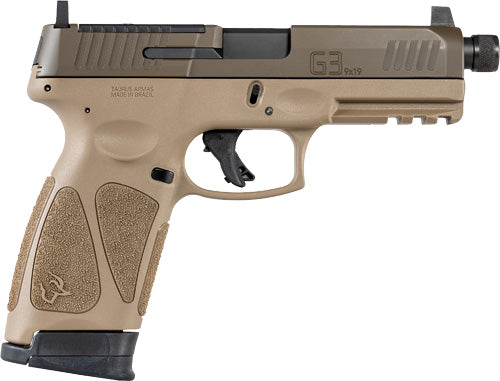 Taurus G3 9mm Semi-Auto Pistol with Flat Dark Earth Finish and Optics-Ready Design