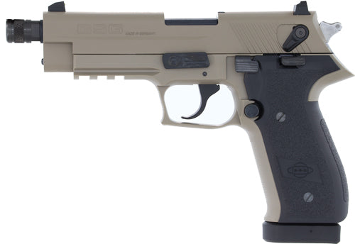 German Sport Firefly 22LR Semi-Auto Pistol with Adjustable Sights, Tan Polymer Frame and 4.9-Inch Barrel