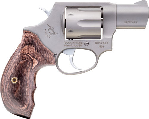 Taurus 856 .38 Special Revolver with 2-Inch Stainless Barrel and Wood Grips