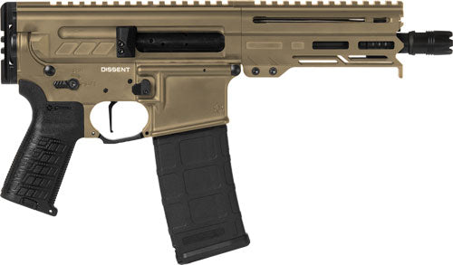 CMMG Dissent MK4 Semi-Auto Pistol in 300 AAC Blackout with 6.5-Inch Barrel and Coyote Tan Finish