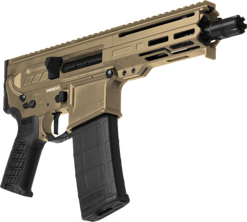 CMMG Dissent MK4 Semi-Auto Pistol in 300 AAC Blackout with 6.5-Inch Barrel and Coyote Tan Finish
