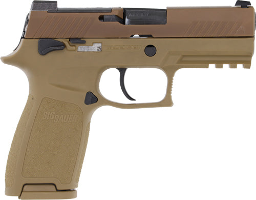 SIG Sauer P320 M18 9mm Nite Sgt Semi-Auto Pistol with 3.9-Inch Barrel and 10-Round Capacity and Coyote Finish