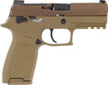 SIG Sauer P320 M18 9mm Nite Sgt Semi-Auto Pistol with 3.9-Inch Barrel and 10-Round Capacity and Coyote Finish