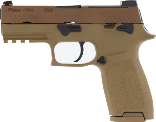 SIG Sauer P320 M18 9mm Nite Sgt Semi-Auto Pistol with 3.9-Inch Barrel and 10-Round Capacity and Coyote Finish