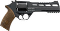 Chiappa Rhino 60DS 9mm Pistol - 6-inch Barrel, Fixed Fiber Optic Front Sight, Walnut Grips