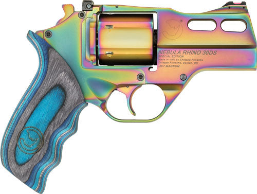 Chiappa Rhino Nebula 30DS Revolver with Rainbow Finish – .357 Magnum / .38 Special, 3-Inch Barrel