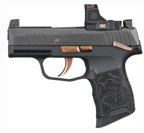SIG Sauer P365 Rose .380 ACP Semi-Auto Pistol with 10-Round Capacity and Black Finish