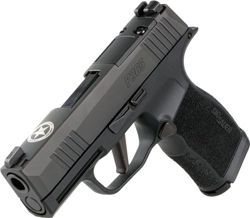 SIG Sauer P365X Texas Ranger 9mm Semi-Auto Pistol with 3.1-Inch Barrel and 12-Round Capacity and Black Finish