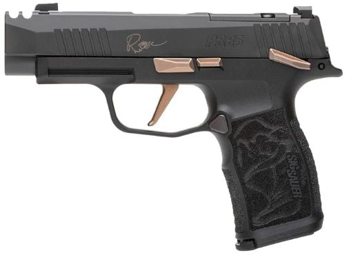 SIG Sauer P365 Xl Comp Rose 9mm Semi-Auto Pistol with 3.1-Inch Barrel and 12-Round Capacity and Black Finish