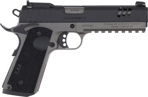 Girsan Mc1911S Influencer X .38 Super Semi-Auto Pistol with 9-Round Capacity and Tungsten Finish