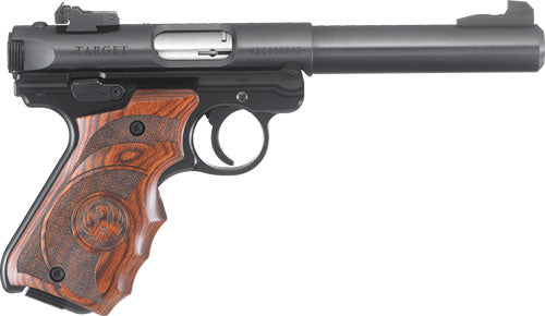Ruger Mark IV Target .22 Long Rifle Semi-Auto Pistol with Adjustable Sights and Wood Laminate Grips