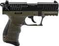 Walther P22Q Military .22 LR Semi-Auto Pistol with Threaded Barrel and Adjustable Sights
