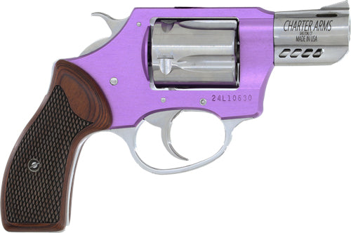 Charter Arms Coyote 2-inch .380 ACP Revolver with Wooden Grips and Fixed Sights