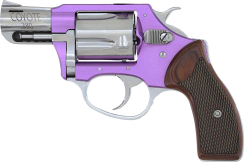 Charter Arms Coyote 2-inch .380 ACP Revolver with Wooden Grips and Fixed Sights