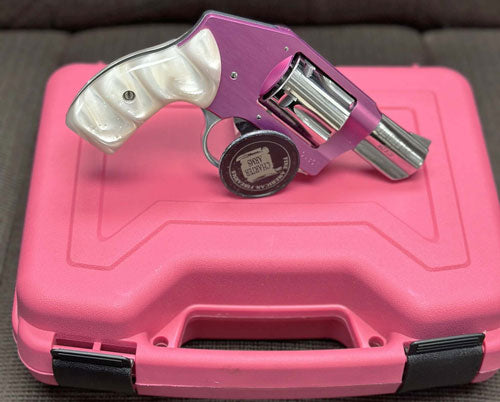 Charter Arms Chic Lady .38 Special Revolver with Pink Finish and Faux Alligator Case