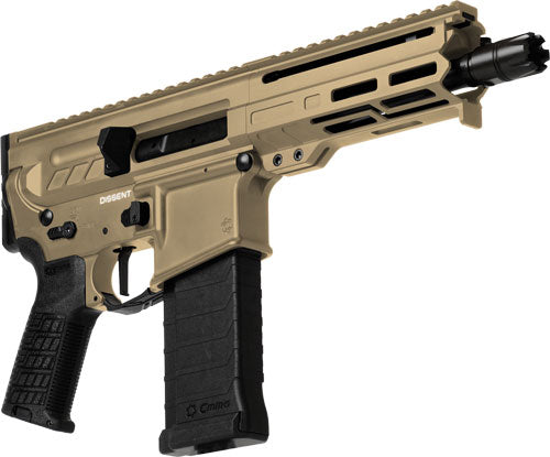 CMMG Dissent MK4 Pistol in 5.7x28 with Coyote Tan Finish and Picatinny Optic Footprint