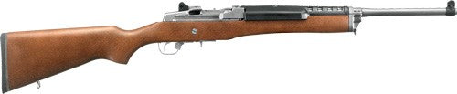Ruger Mini-14 Ranch Semi-Automatic Rifle with 18.5-Inch Stainless Barrel and Hardwood Stock
